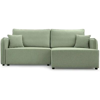 Casanova Canapé d'angle convertible tissu lisse 3 places Vert Droit - Publicité Casanova Canapé d'angle convertible tissu lisse 3 places Vert Droit - Publicité