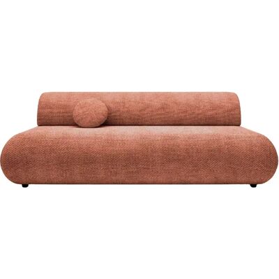 Casanova Canapé droit convertible tissu lisse 2 places Terracotta - Publicité Casanova Canapé droit convertible tissu lisse 2 places Terracotta - Publicité