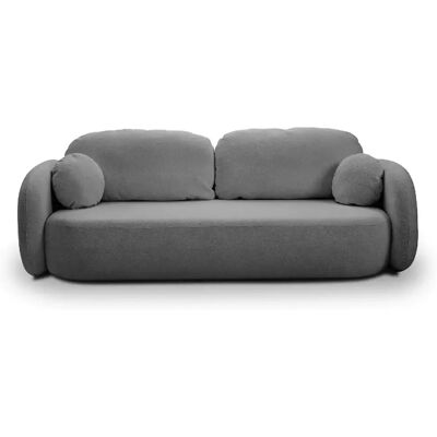 Casanova Canapé droit tissu bouclette 3 places Gris Foncé - Publicité Casanova Canapé droit tissu bouclette 3 places Gris Foncé - Publicité