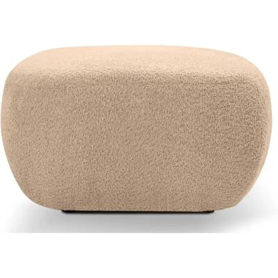Casanova Pouf en tissu bouclette Café 75x75x39 - Publicité Casanova Pouf en tissu bouclette Café 75x75x39 - Publicité