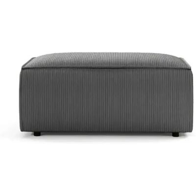 Casanova Pouf en velours côtelé Gris foncé 102x69x42 - Publicité Casanova Pouf en velours côtelé Gris foncé 102x69x42 - Publicité