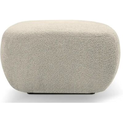 Casanova Pouf en tissu bouclette Beige 75x75x39 - Publicité Casanova Pouf en tissu bouclette Beige 75x75x39 - Publicité