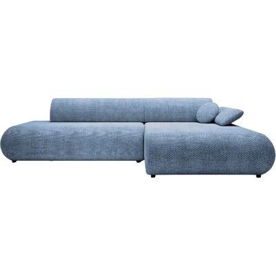 Casanova Canapé d'angle convertible tissu lisse 3 places Bleu Droit - Publicité Casanova Canapé d'angle convertible tissu lisse 3 places Bleu Droit - Publicité