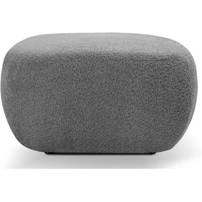 Casanova Pouf en tissu bouclette Gris foncé 75x75x39 - Publicité Casanova Pouf en tissu bouclette Gris foncé 75x75x39 - Publicité