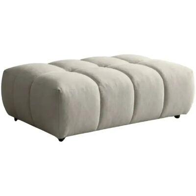 Casanova Pouf en tissu bouclette Beige 120x60x40 - Publicité Casanova Pouf en tissu bouclette Beige 120x60x40 - Publicité