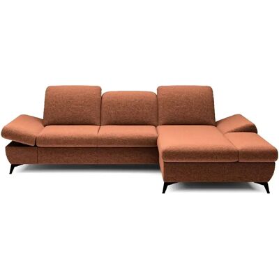 Casanova Canapé d'angle convertible tissu chiné 4 places Terracotta Droit - Publicité Casanova Canapé d'angle convertible tissu chiné 4 places Terracotta Droit - Publicité