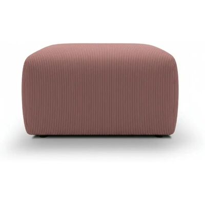 Casanova Pouf en velours côtelé Rose 74x74x41 - Publicité Casanova Pouf en velours côtelé Rose 74x74x41 - Publicité