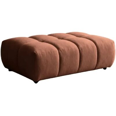 Casanova Pouf en tissu bouclette Terracotta 120x60x40 - Publicité Casanova Pouf en tissu bouclette Terracotta 120x60x40 - Publicité