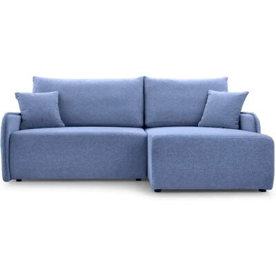 Casanova Canapé d'angle tissu chiné 4 places Bleu Droit - Publicité Casanova Canapé d'angle tissu chiné 4 places Bleu Droit - Publicité