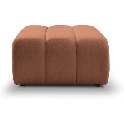 Casanova Pouf en tissu bouclette Terracotta 75x82x41 - Publicité Casanova Pouf en tissu bouclette Terracotta 75x82x41 - Publicité
