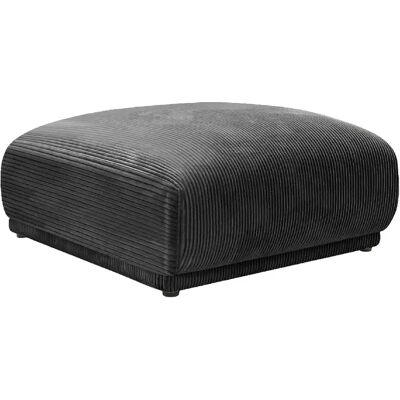 Casanova Pouf en velours côtelé Gris foncé 102x83x46 - Publicité Casanova Pouf en velours côtelé Gris foncé 102x83x46 - Publicité