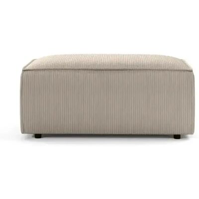 Casanova Pouf en velours côtelé Beige 102x69x42 - Publicité Casanova Pouf en velours côtelé Beige 102x69x42 - Publicité