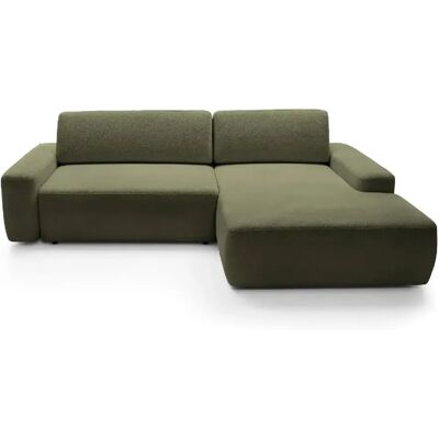 Casanova Canapé d'angle convertible tissu chiné 4 places Vert olive Gauche - Publicité Casanova Canapé d'angle convertible tissu chiné 4 places Vert olive Gauche - Publicité