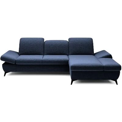 Casanova Canapé d'angle convertible tissu chiné 4 places Bleu Gauche - Publicité Casanova Canapé d'angle convertible tissu chiné 4 places Bleu Gauche - Publicité
