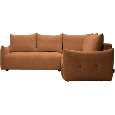 Casanova Canapé panoramique convertible tissu chenille 5 places Terracotta - Publicité Casanova Canapé panoramique convertible tissu chenille 5 places Terracotta - Publicité