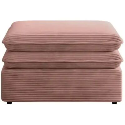 Casanova Pouf en velours côtelé Rose 70x70x43 - Publicité Casanova Pouf en velours côtelé Rose 70x70x43 - Publicité