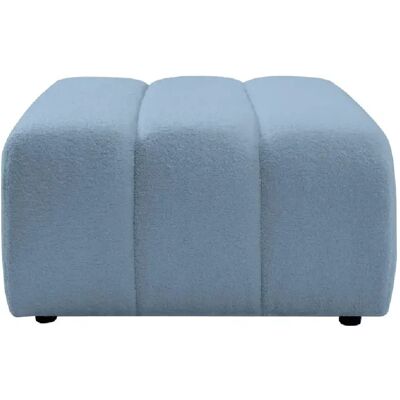 Casanova Pouf en tissu bouclette Bleu 75x82x41 - Publicité Casanova Pouf en tissu bouclette Bleu 75x82x41 - Publicité