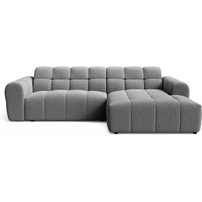 Casanova Canapé d'angle tissu bouclette 4 places Gris anthracite Gauche - Publicité Casanova Canapé d'angle tissu bouclette 4 places Gris anthracite Gauche - Publicité
