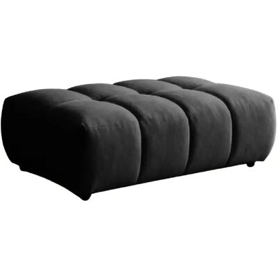 Casanova Pouf en tissu bouclette Noir 120x60x40 - Publicité Casanova Pouf en tissu bouclette Noir 120x60x40 - Publicité