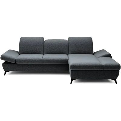 Casanova Canapé d'angle convertible tissu chiné 4 places Gris foncé Gauche - Publicité Casanova Canapé d'angle convertible tissu chiné 4 places Gris foncé Gauche - Publicité