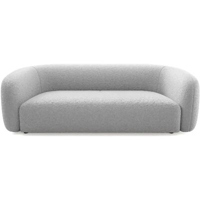 Casanova Canapé droit en tissu bouclette 3 places Gris clair - Publicité Casanova Canapé droit en tissu bouclette 3 places Gris clair - Publicité