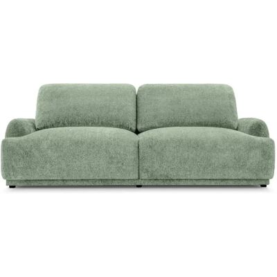 Casanova Canapé droit convertible tissu chenille 3 places Vert - Publicité Casanova Canapé droit convertible tissu chenille 3 places Vert - Publicité
