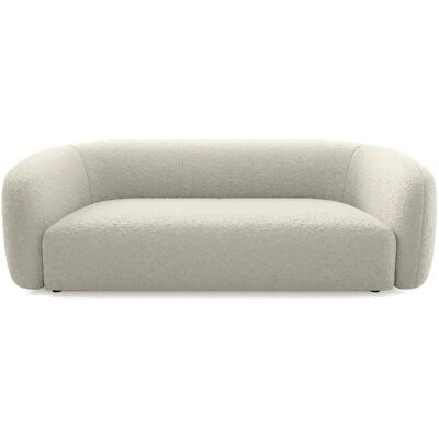 Casanova Canapé droit en tissu bouclette 3 places Beige - Publicité Casanova Canapé droit en tissu bouclette 3 places Beige - Publicité