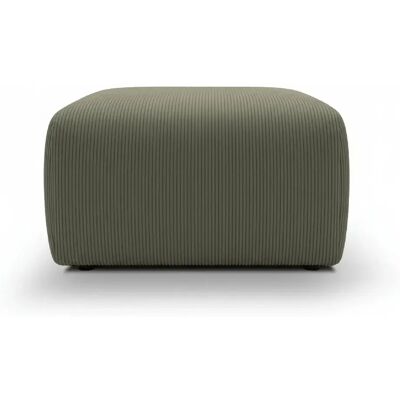 Casanova Pouf en velours côtelé Vert 74x74x41 - Publicité Casanova Pouf en velours côtelé Vert 74x74x41 - Publicité
