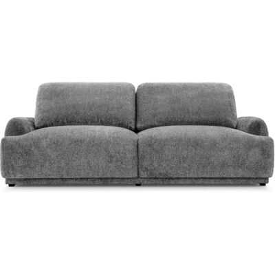 Casanova Canapé droit convertible tissu chenille 3 places Gris foncé - Publicité Casanova Canapé droit convertible tissu chenille 3 places Gris foncé - Publicité