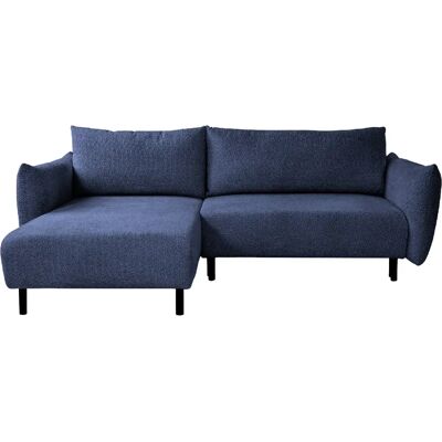 Casanova Canapé d'angle convertible tissu bouclette 4 places Bleu - Publicité Casanova Canapé d'angle convertible tissu bouclette 4 places Bleu - Publicité