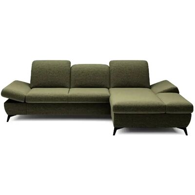 Casanova Canapé d'angle convertible tissu chiné 4 places Vert Droit - Publicité Casanova Canapé d'angle convertible tissu chiné 4 places Vert Droit - Publicité