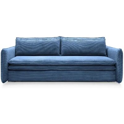 Casanova Canapé droit convertible 3 places 3 places Bleu - Publicité Casanova Canapé droit convertible 3 places 3 places Bleu - Publicité