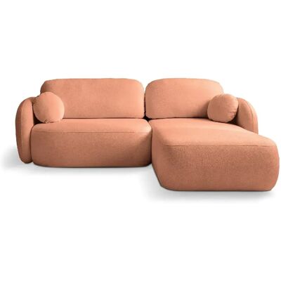 Casanova Canapé d'angle tissu bouclette 4 places Terracotta Droit - Publicité Casanova Canapé d'angle tissu bouclette 4 places Terracotta Droit - Publicité