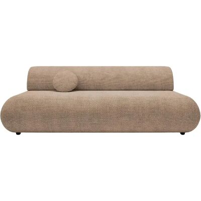 Casanova Canapé droit convertible tissu lisse 2 places Café - Publicité Casanova Canapé droit convertible tissu lisse 2 places Café - Publicité