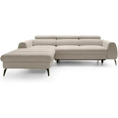 Casanova Canapé d'angle convertible tissu chiné 4 places Beige Gauche - Publicité Casanova Canapé d'angle convertible tissu chiné 4 places Beige Gauche - Publicité
