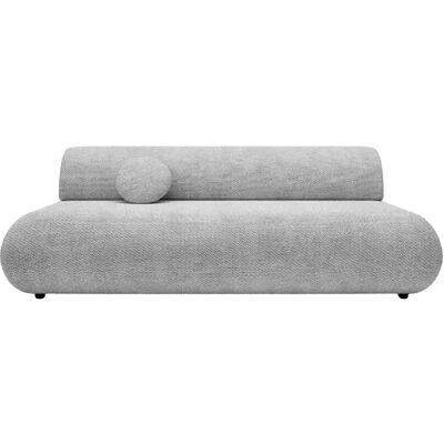 Casanova Canapé droit convertible tissu lisse 2 places Gris clair - Publicité Casanova Canapé droit convertible tissu lisse 2 places Gris clair - Publicité
