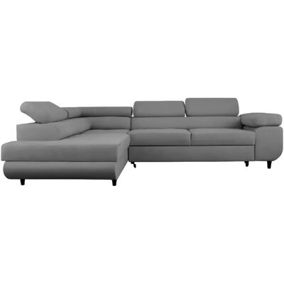 Casanova Canapé d'angle convertible tissu lisse 4 places Gris foncé Gauche - Publicité Casanova Canapé d'angle convertible tissu lisse 4 places Gris foncé Gauche - Publicité