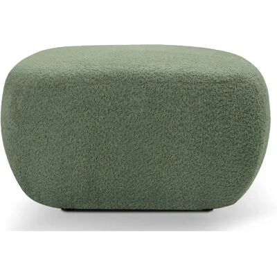 Casanova Pouf en tissu bouclette Vert 75x75x39 - Publicité Casanova Pouf en tissu bouclette Vert 75x75x39 - Publicité