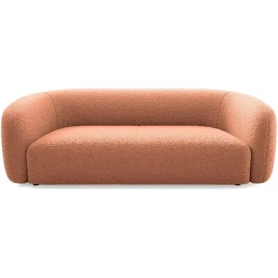 Casanova Canapé droit en tissu bouclette 3 places Terracotta - Publicité Casanova Canapé droit en tissu bouclette 3 places Terracotta - Publicité