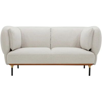 Pegane Canapé banquette fixe 2 places coloris gris clair avec pieds en métal - Longueur 172 x Profondeur 97 x Hauteur 80 cm - Publicité Pegane Canapé banquette fixe 2 places coloris gris clair avec pieds en métal - Longueur 172 x Profondeur 97 x Hauteur 80 cm - Publicité