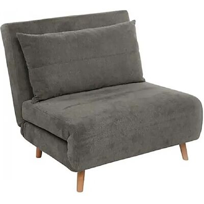 Pegane Lit fauteuil convertible de couleur grise anthracite avec des pieds en bois - Longueur 92 x Profondeur 88 x Hauteur 82 cm - Publicité Pegane Lit fauteuil convertible de couleur grise anthracite avec des pieds en bois - Longueur 92 x Profondeur 88 x Hauteur 82 cm - Publicité