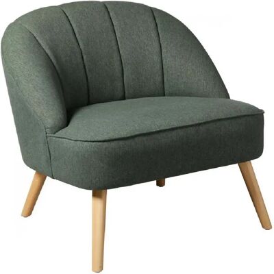 Pegane Fauteuil en velours avec des pieds en bois, coloris vert cèdre - Longueur 78 x Profondeur 72 x Hauteur 71 cm - Publicité Pegane Fauteuil en velours avec des pieds en bois, coloris vert cèdre - Longueur 78 x Profondeur 72 x Hauteur 71 cm - Publicité