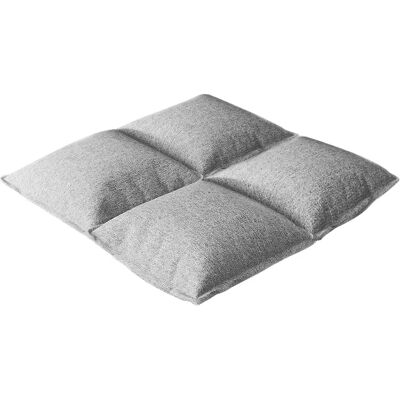 Générique Lot de 4 coussins de sol carrés en lin gris 50 x 50 x 15 cm - Publicité Générique Lot de 4 coussins de sol carrés en lin gris 50 x 50 x 15 cm - Publicité