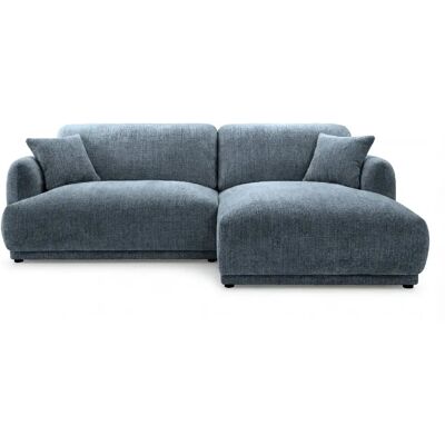 Casanova Canapé d'angle tissu chenille 3 places Bleu Droit - Publicité Casanova Canapé d'angle tissu chenille 3 places Bleu Droit - Publicité