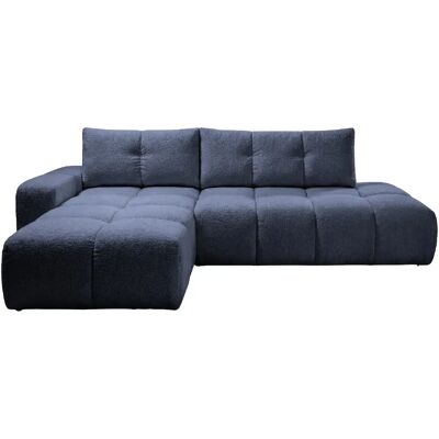 Casanova Canapé d'angle tissu chenille 4 places Bleu foncé Gauche - Publicité Casanova Canapé d'angle tissu chenille 4 places Bleu foncé Gauche - Publicité