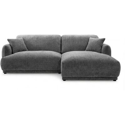 Casanova Canapé d'angle tissu chenille 3 places Gris foncé Gauche - Publicité Casanova Canapé d'angle tissu chenille 3 places Gris foncé Gauche - Publicité