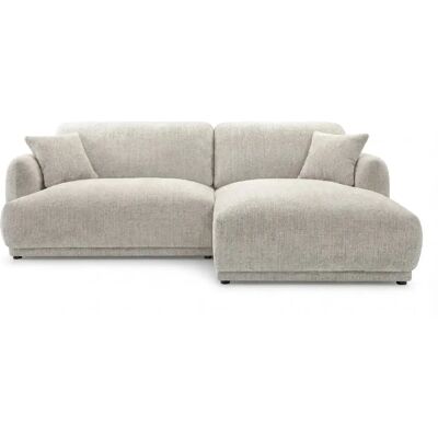 Casanova Canapé d'angle tissu chenille 3 places Beige Gauche - Publicité Casanova Canapé d'angle tissu chenille 3 places Beige Gauche - Publicité