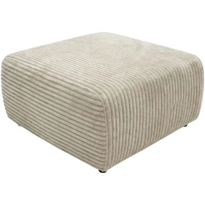 Casanova Pouf en gros velours côtelé Beige 96x87x44 - Publicité Casanova Pouf en gros velours côtelé Beige 96x87x44 - Publicité
