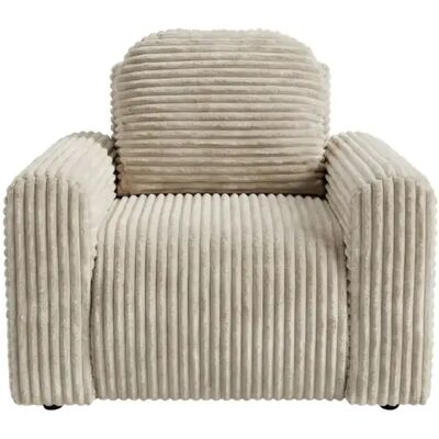 Casanova Fauteuil gros velours côtelé Beige - Publicité Casanova Fauteuil gros velours côtelé Beige - Publicité