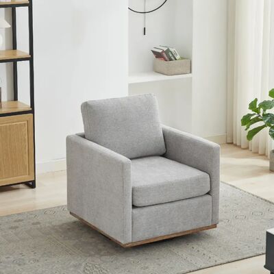 lemonbest Fauteuil pivotant 360° gris chenille 85×78×88.5 cm, design carré - Publicité lemonbest Fauteuil pivotant 360° gris chenille 85×78×88.5 cm, design carré - Publicité
